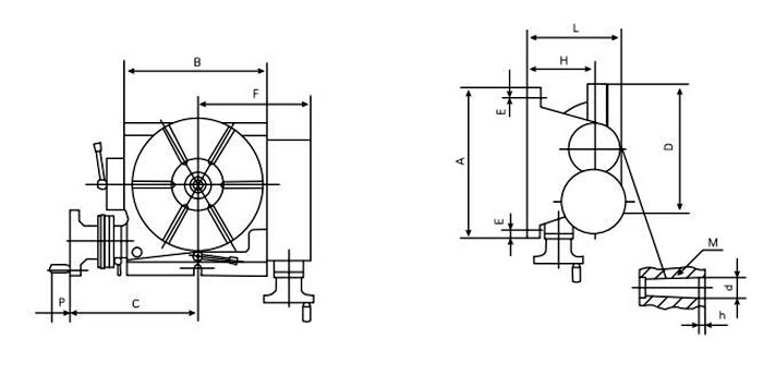 Manual tilting rotary table